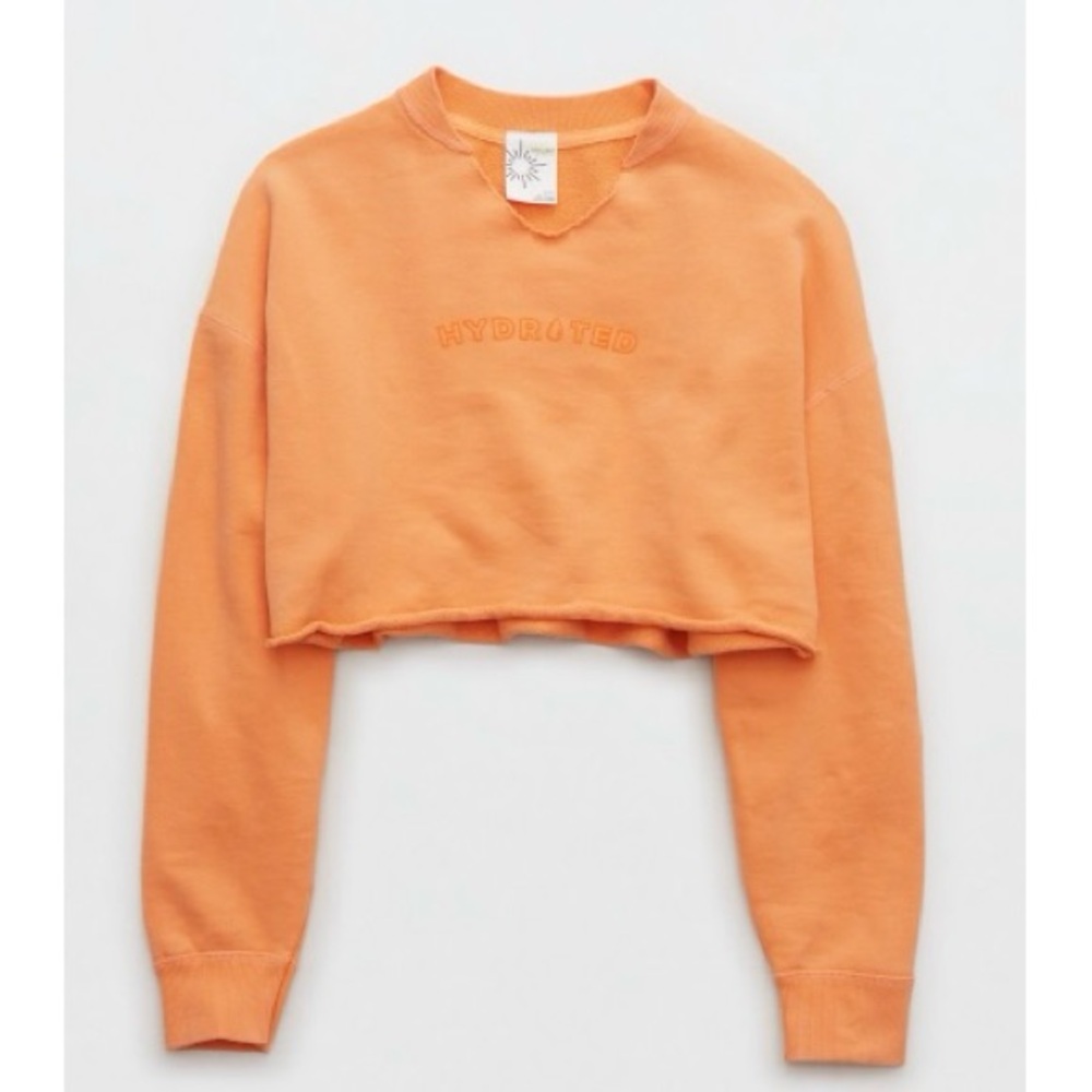American Eagle OFFLINE by Aerie cropped crewneck sweatshirt xs